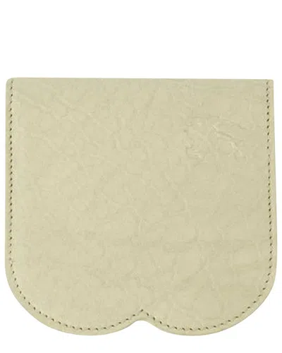 BURBERRY BURBERRY BEIGE CALFSKIN LEATHER CHESS CARD HOLDER