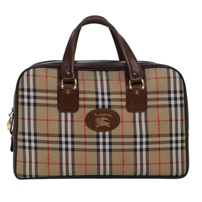 Pre-owned Burberry Beige Canvas Travel Bag ()