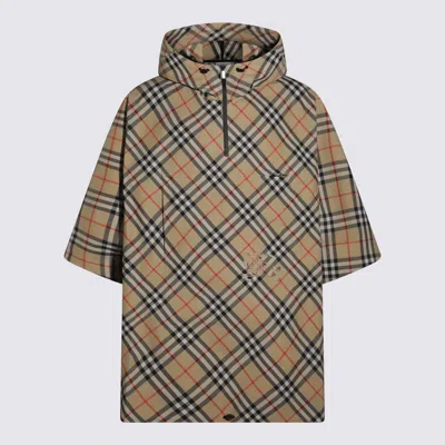 Burberry Beige Capes In Brown