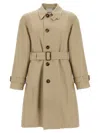 Burberry Trench Coat Gabardine Ajustable Cuffs Back Vent In Beige