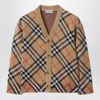 Burberry Childrens Check Wool Cardigan