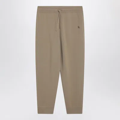 Burberry Cashmere Blend Jogging Trousers Ribbed Cuffs In Multi