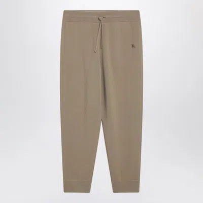 Burberry Beige Cashmere-blend Jogging Trousers In Green