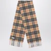 Burberry Beige Cashmere Check Scarf