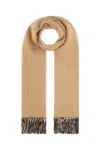 Burberry Cappuccino Cashmere Reversible Scarf In Brown