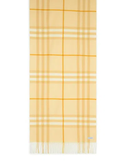 Burberry Beige Cashmere Scarf In Nude