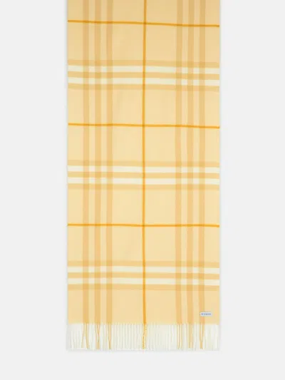 Burberry Beige Cashmere Scarf In Sand