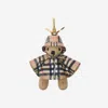 Burberry Thomas Bear Check-pattern Keyring In Brown