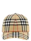 Burberry Check Pattern Cap Curved Brim Design In Multi