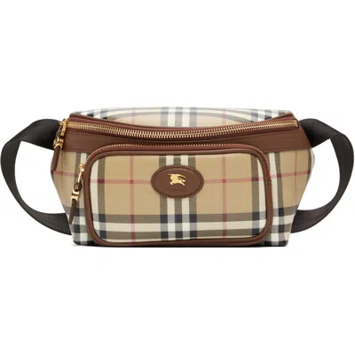 BURBERRY BEIGE CHECK BELT BAG