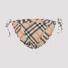 Burberry Check-pattern Bikini Briefs In Beige