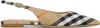 Burberry Check Birdie Slingback Ballerina Flats Women