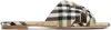Burberry Beige Check Cabana Slides In Gold