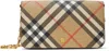 Burberry Beige Check Chain Strap Wallet Bag In Sand