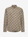 Burberry Cotton Check Shirt With Button-down Collar