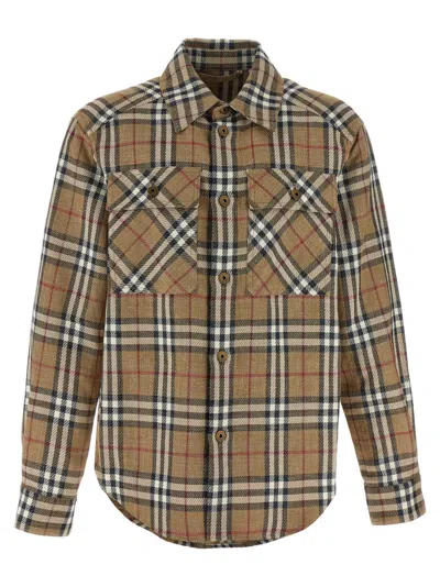 BURBERRY BEIGE CHECK DOUBLE FACE SHIRT