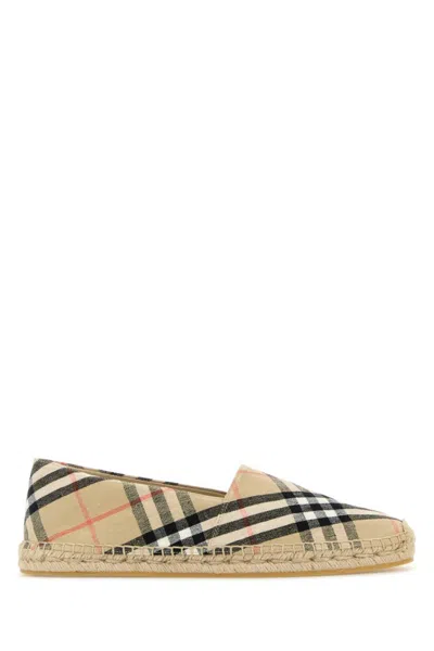 Burberry Beige Check Espadrilles