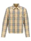 Burberry Tailored Cotton Jacket With Classic Plaid Pattern In Beige