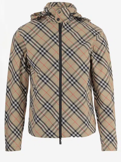 BURBERRY MEN BEIGE CHECK JACKETS, XL LUXURY JACKETS FOR MEN DARVEYS