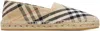 Burberry Women Embroidered Canvas Espadrilles In Neutral