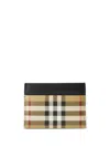 Burberry Sandon Cardholder Featuring Signature Pattern In Beige