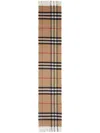 Burberry The Classic Check Cashmere Scarf In Beige