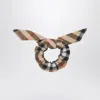 Burberry Check Cotton Scrunchie In Brown