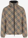 Burberry Quilted Jacket With Distinctive Plaid Pattern In Brown