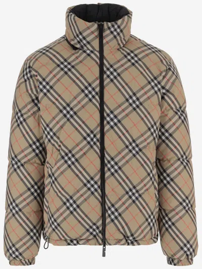 BURBERRY BEIGE CHECK PATTERN JACKET
