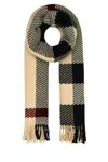Burberry Beige Check Pattern Scarf