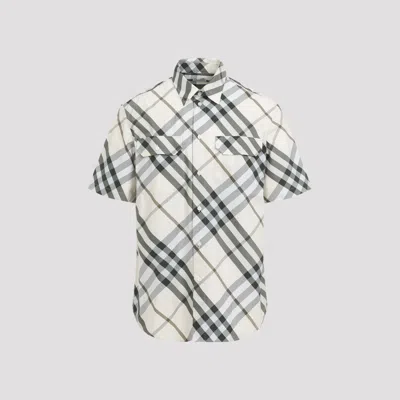Burberry Short Sleeve Check Design Shirt In Multi