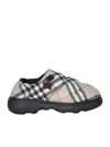 Burberry Pillow Check Motif Slippers In Beige