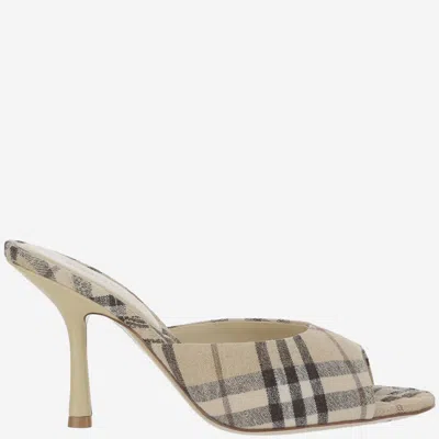 Burberry Beige Check Print Heels