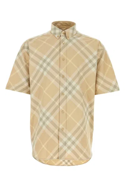 BURBERRY BEIGE CHECK PRINT SHIRT