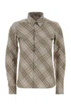 Burberry Beige Check Shirt In Multi