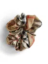 Burberry Check-pattern Cashmere Scrunchie In Beige
