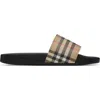 Burberry Men Slippers With Vintage Check Printed Pattern In Multi