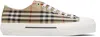Burberry Check Motif Canvas Sneakers In Multi