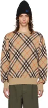 BURBERRY BEIGE CHECK SWEATER