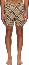 Burberry Men Check Print Bermuda Swimsuit