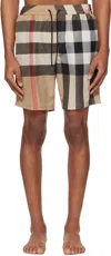 Burberry Beige Check Swim Shorts In Archive Beige Ip Chk