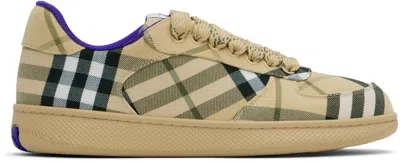 BURBERRY BEIGE CHECK TERRACE SNEAKERS