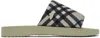 Burberry Beige Check Trek Sandals In Lichen Ip Check