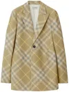 Burberry Checked Tailored Single-breasted Blazer