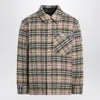 Burberry Checked Wool Shirt Jacket With Chest Pocket In Multi