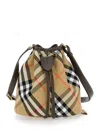 Burberry Women's Check Bucket Bag In Beige