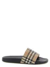 Burberry Men Slippers With Vintage Check Printed Pattern In Multi
