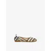 Burberry Ballerina Beige Check Pattern In Neutral