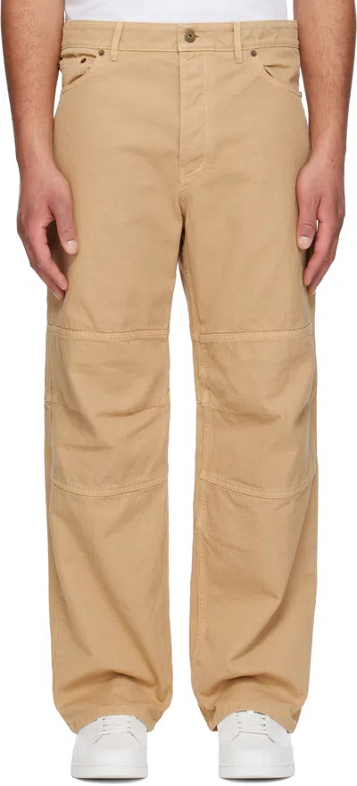 Burberry Five-pocket Equestrian Knight Trousers In Brown