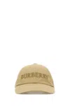 Burberry Embroidered Cotton-twill Baseball Cap In Flax